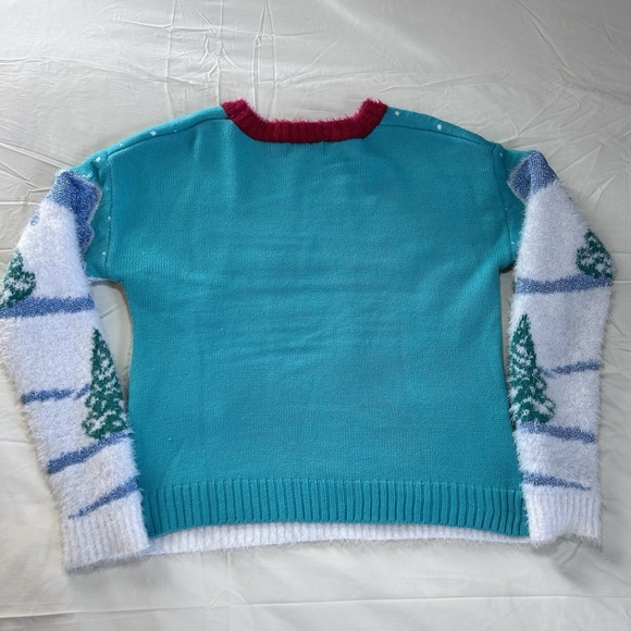 Peanuts Snoopy Ski Sweater Women's Small  Red Holiday Christmas Pullover - Picture 8 of 8